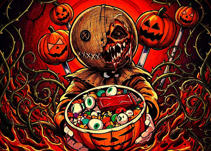 Sam from Trick 'r Treat Illustration
