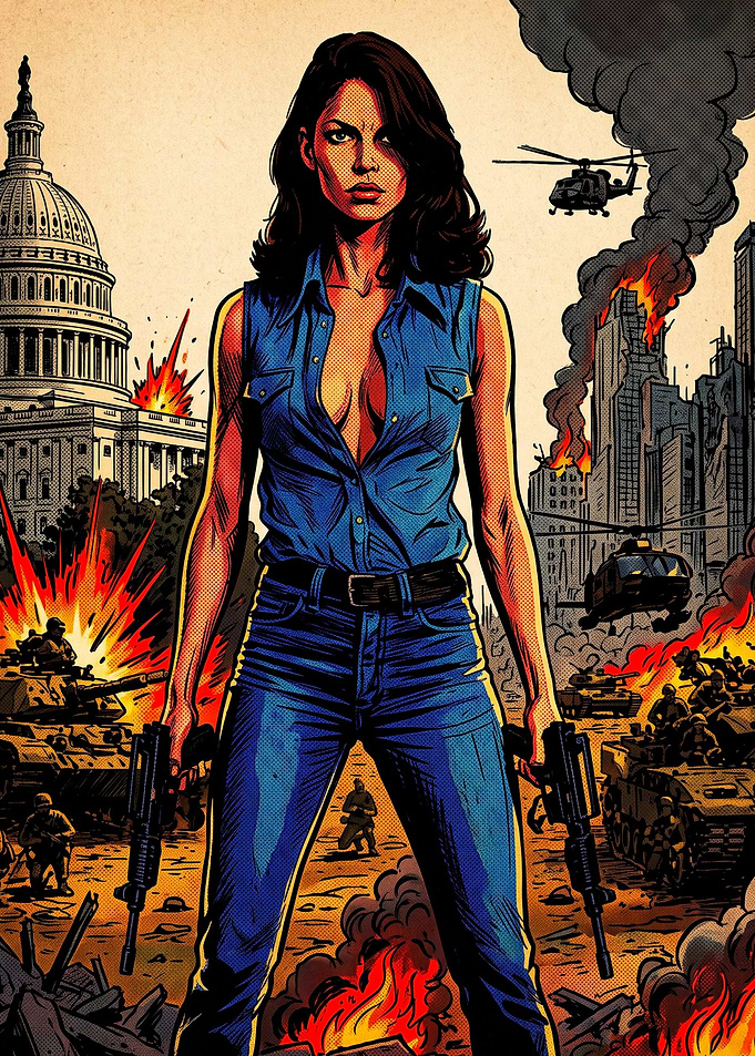Action Heroine in War Zone