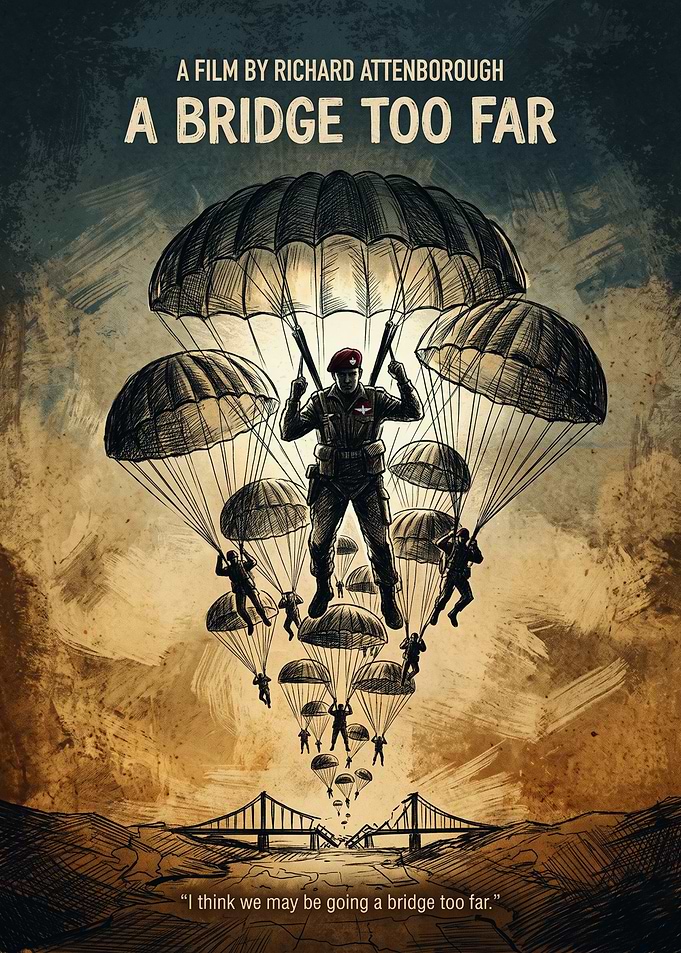 A Bridge Too Far Movie War Drama Vintage Art