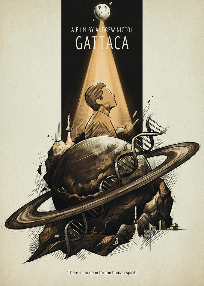 Gattaca Movie Sci Fi Classic Minimalist Poster