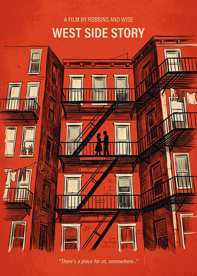 West Side Story Movie Musical Drama Retro Art