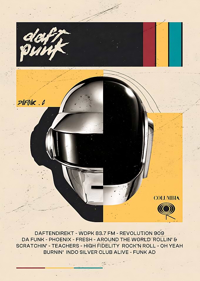 Daft Punk Minimalist Poster