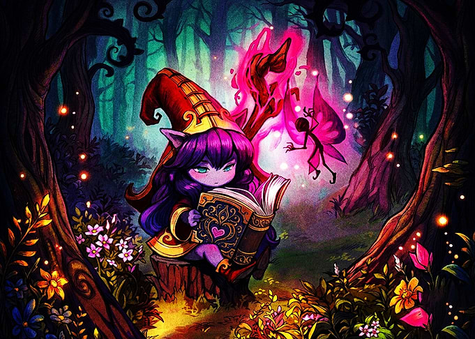 Lulu Reading in Enchanted Forest