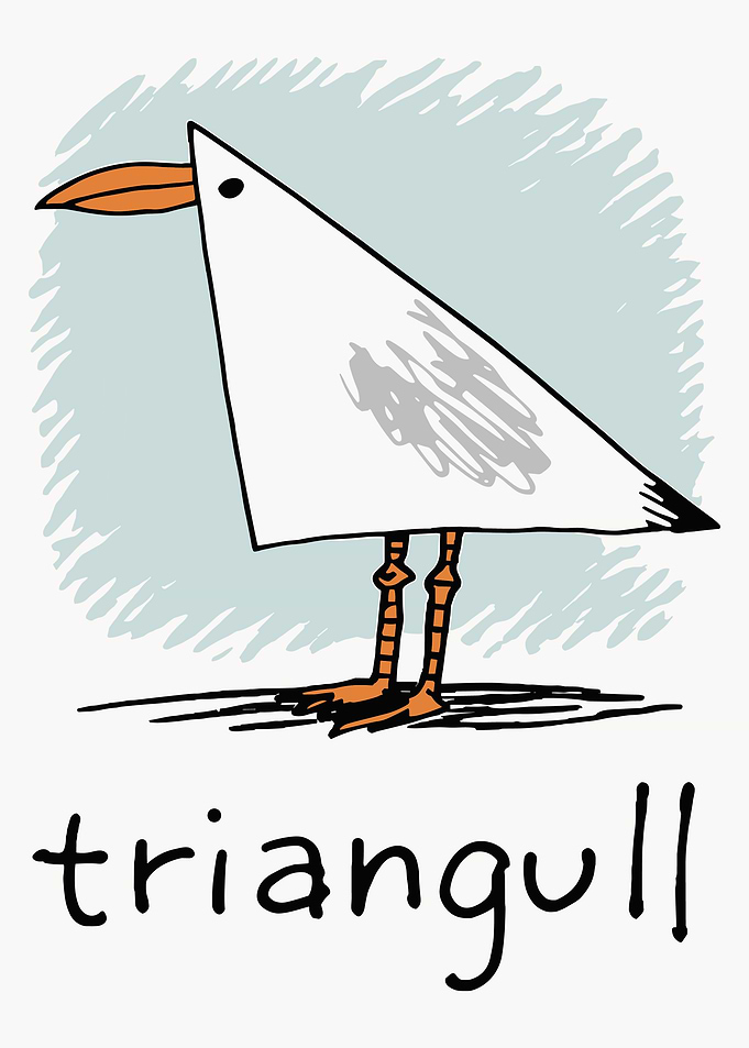 Triangull Geometric Seagull Illustration