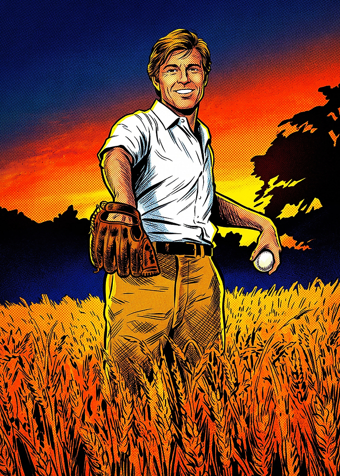 Ray Kinsella Field of Dreams Illustration