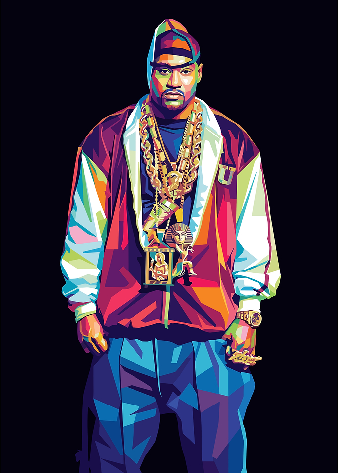 Colorful Pop Art Portrait of Ghostface Killah