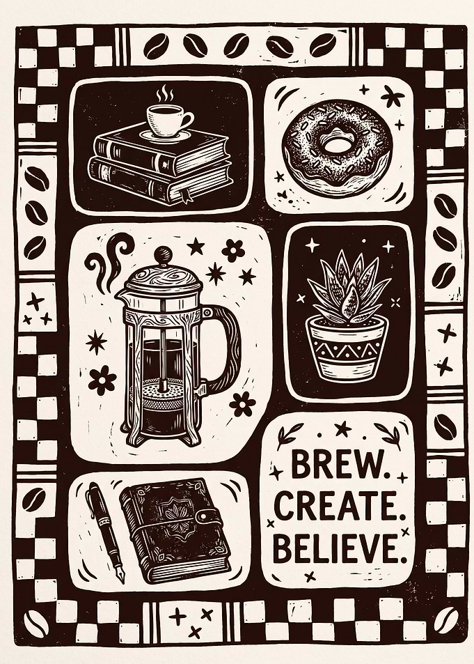 Coffee and Creativity Illustration