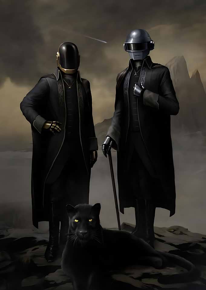 Daft Punk with Black Panther
