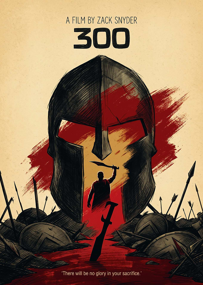 300 Movie Epic Action Retro Minimalist Art