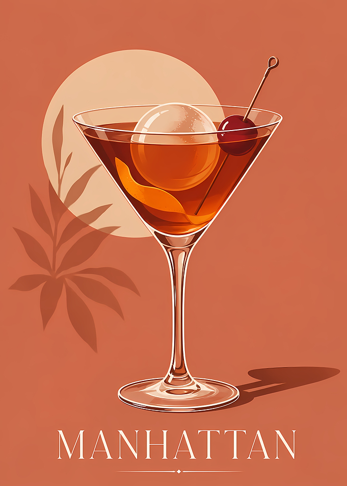 Manhattan Cocktail Poster Art