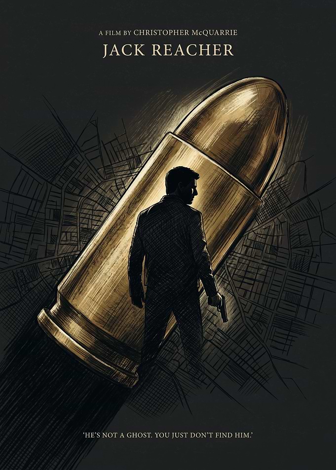 Jack Reacher Movie Action Thriller Vintage Art