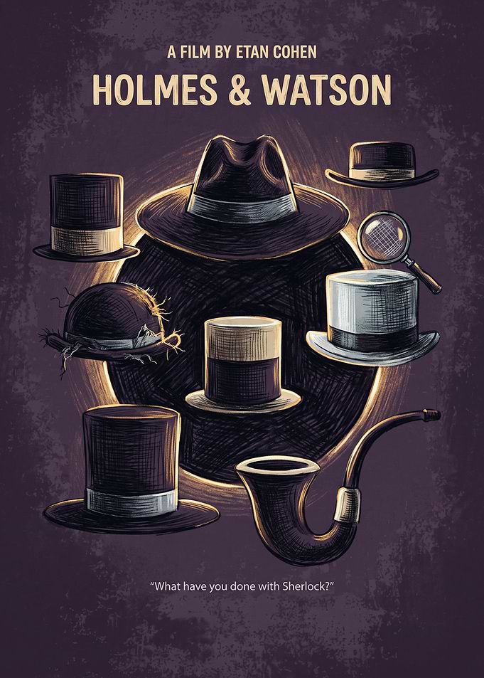 Holmes And Watson Movie Comedy Vintage Art