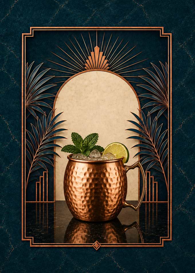 Art Deco Moscow Mule Cocktail