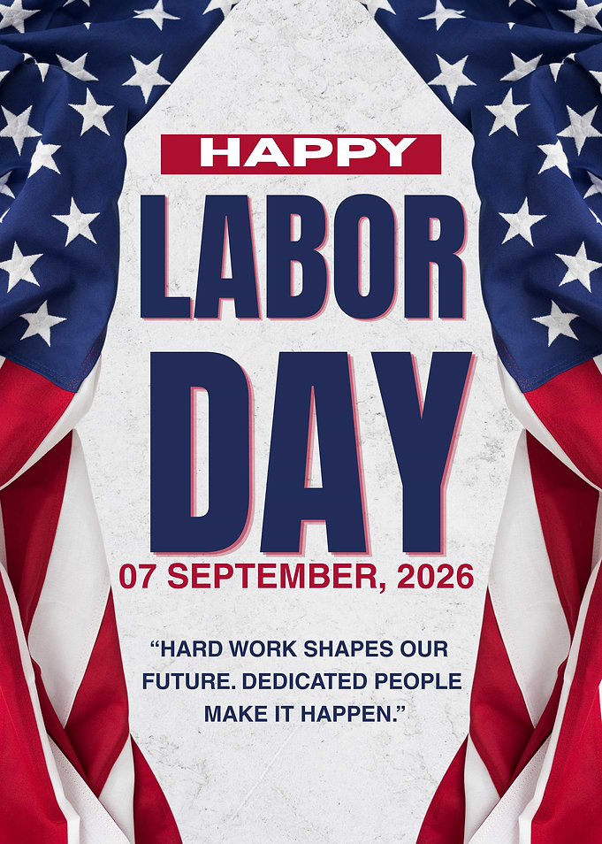 Happy Labor Day 2026 Poster
