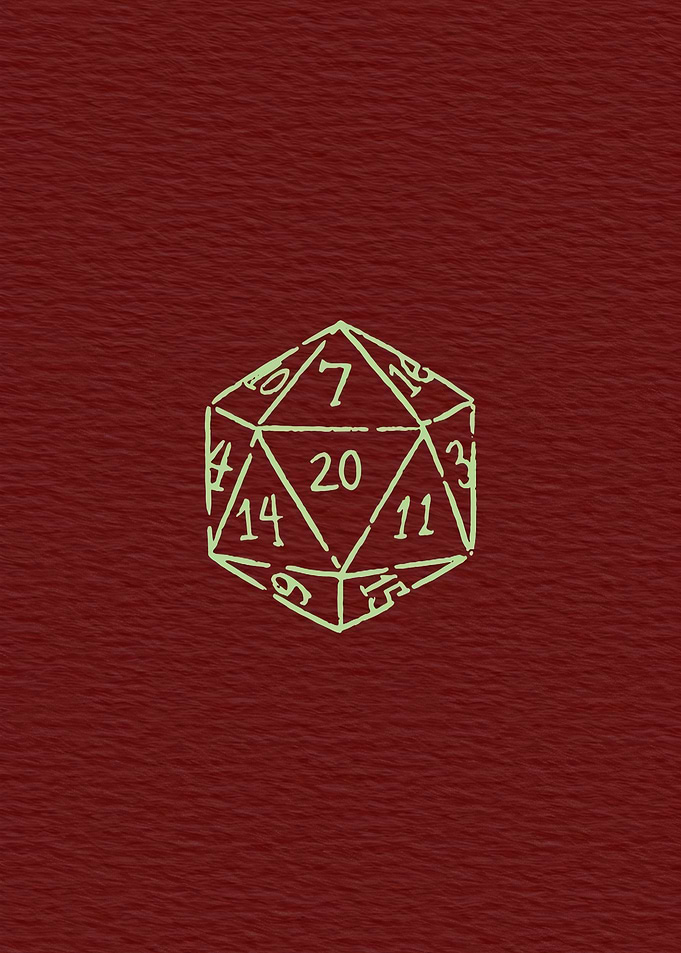 Minimalist D20 Dice Illustration