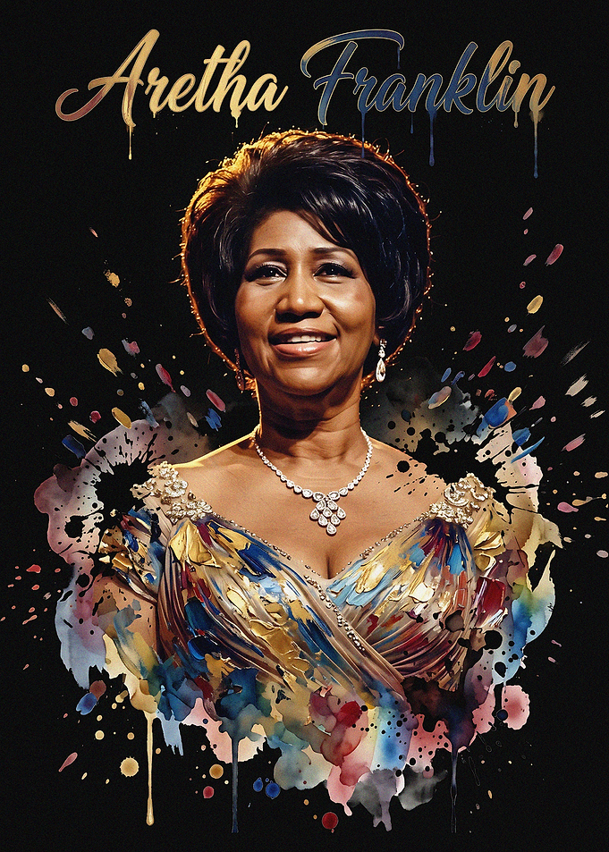 Aretha Franklin Artistic Portrait