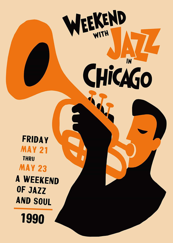 Weekend with Jazz in Chicago Poster
