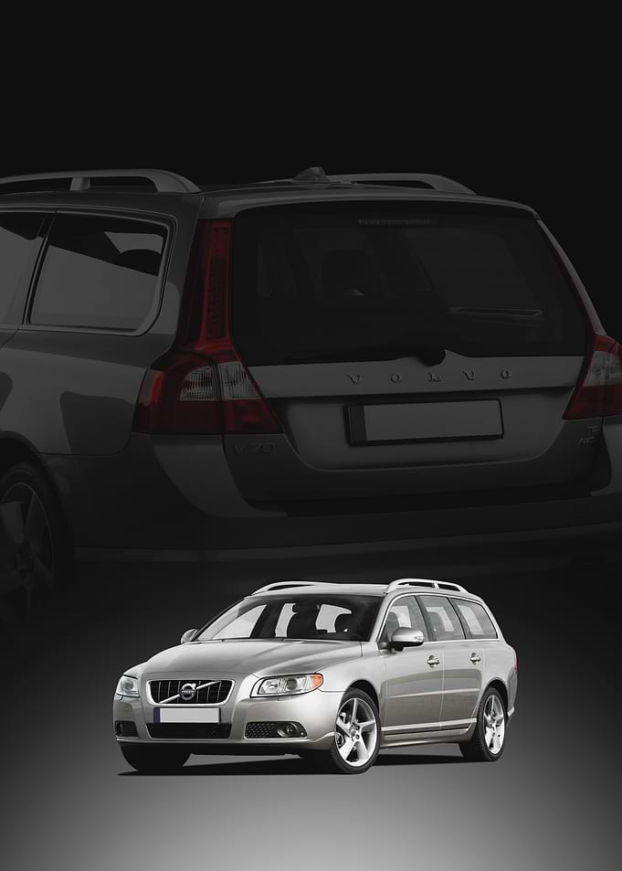 Silver Volvo V70 Estate Car