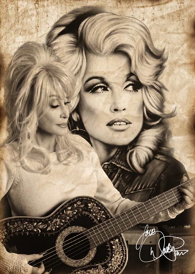 Dolly Parton Vintage Style Portrait