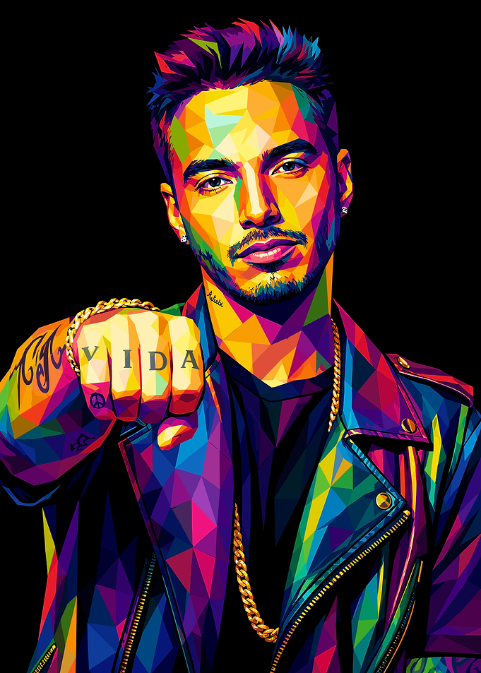 J Balvin Pop Art Portrait
