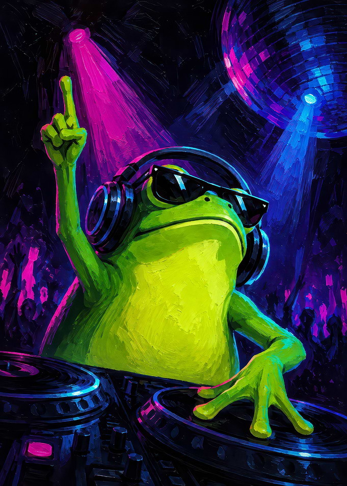 DJ Frog Playing Music at Club