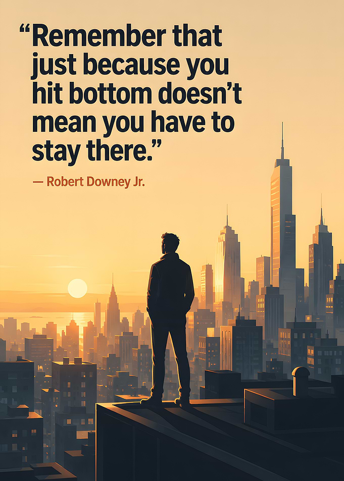 Inspirational Robert Downey Jr Quote Poster