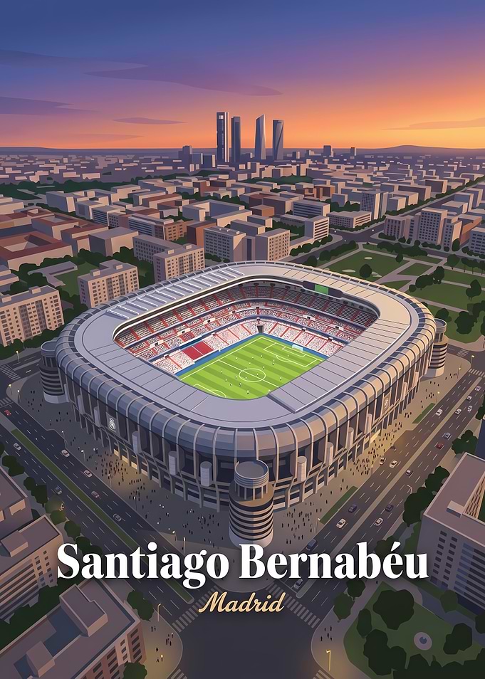 Santiago Bernabéu Stadium Madrid Poster