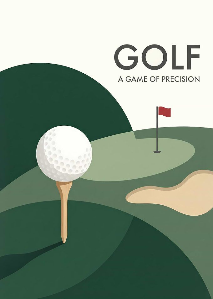 Minimalist Golf Game of Precision Poster