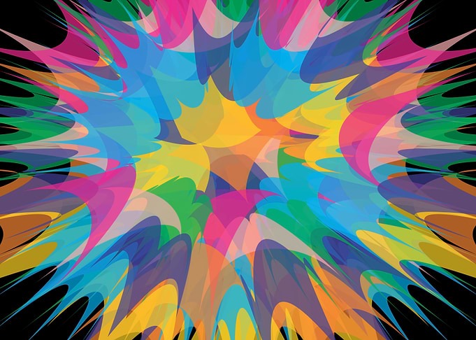 Vibrant Abstract Starburst Explosion