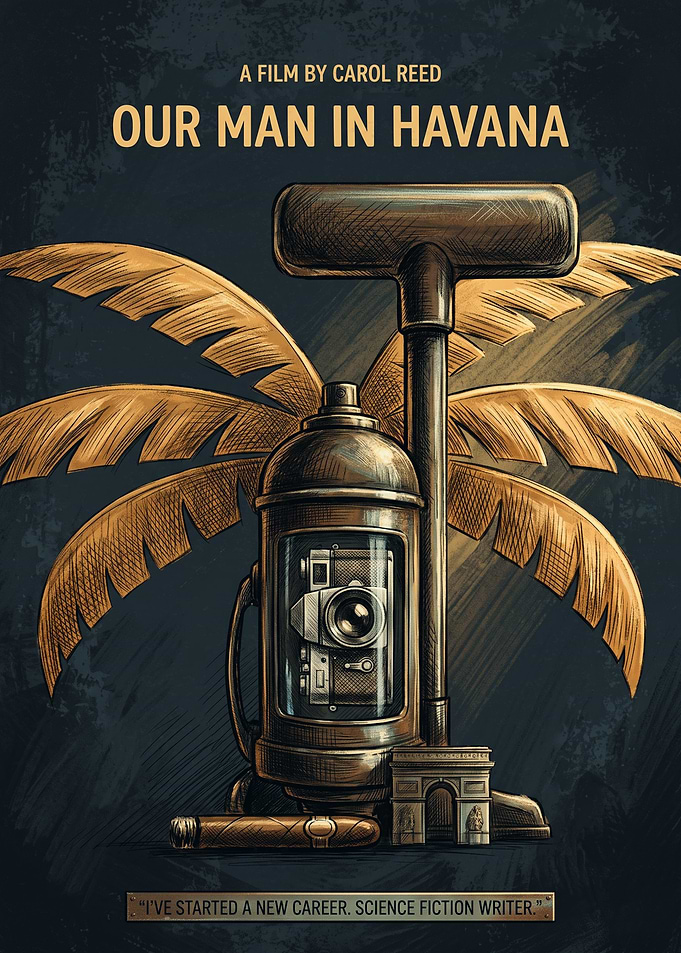 Our Man In Havana Movie Spy Comedy Vintage Art