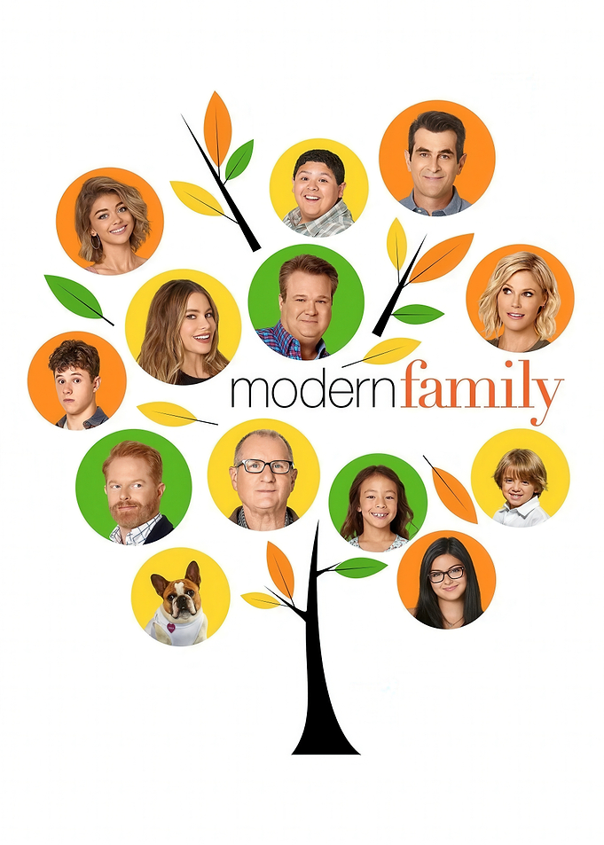 Modern Family Cast Tree Poster