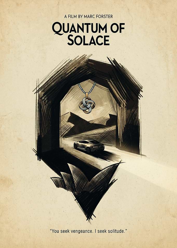 Quantum Of Solace Movie Spy Thriller Retro Print