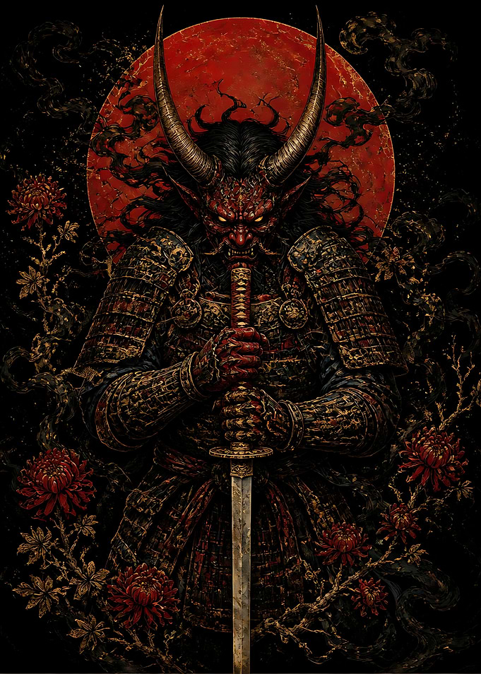 Oni Samurai Warrior with Katana