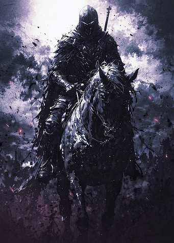 Dark Knight on Horseback