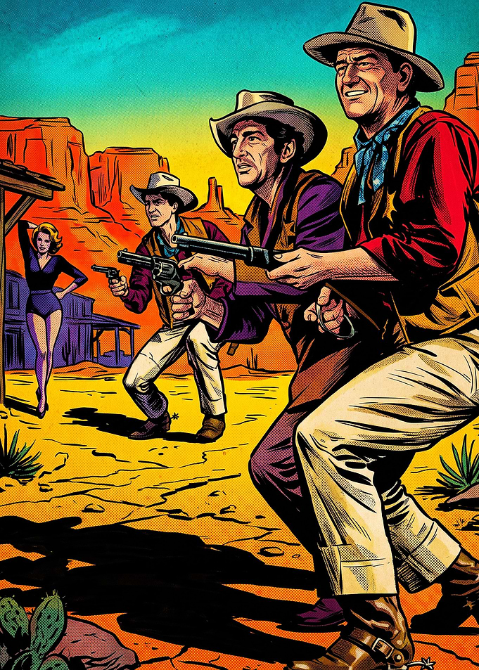 Vintage Western Movie Poster Art