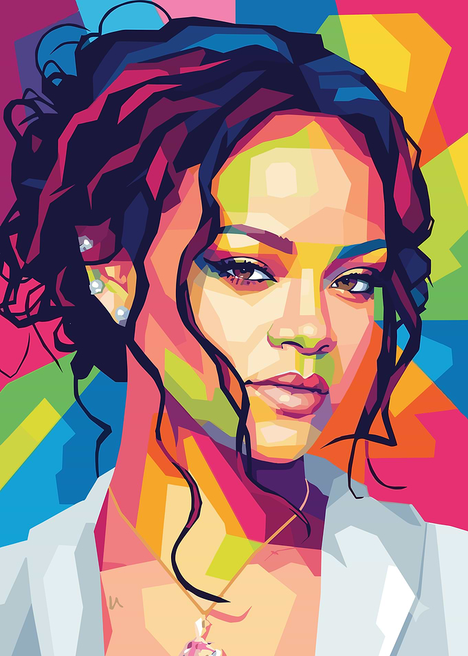 Rihanna Pop Art Portrait