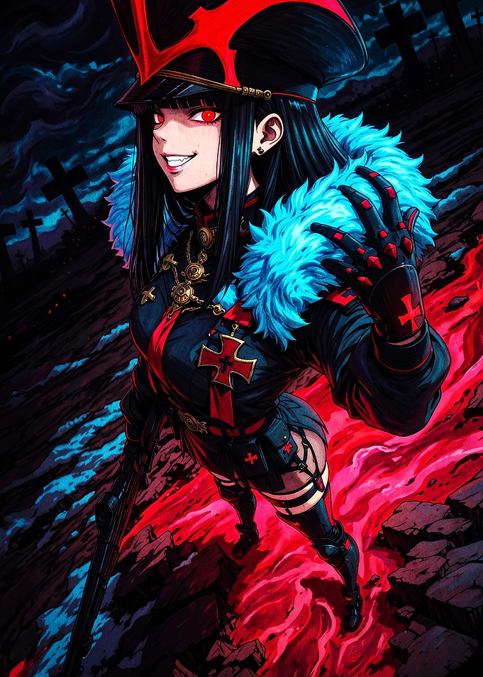 Anime Girl in Military Uniform