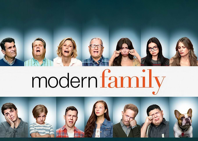 Modern Family Cast Crying Poster