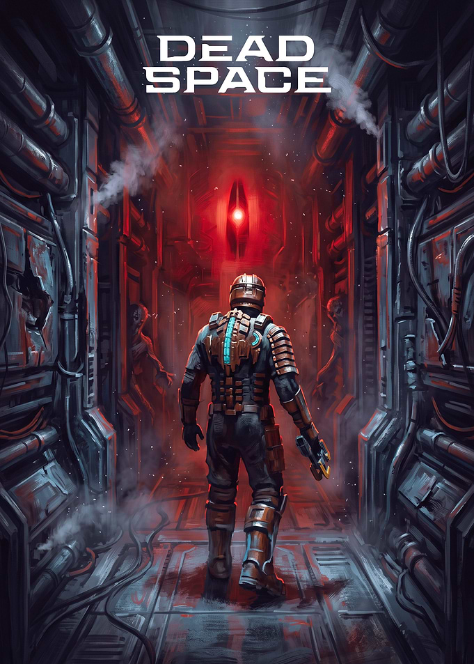 Dead Space Isaac Clarke Corridor Poster