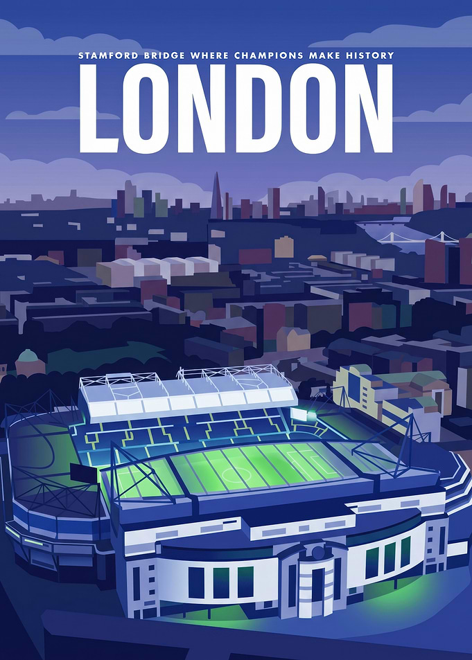 Stamford Bridge London Stadium Poster