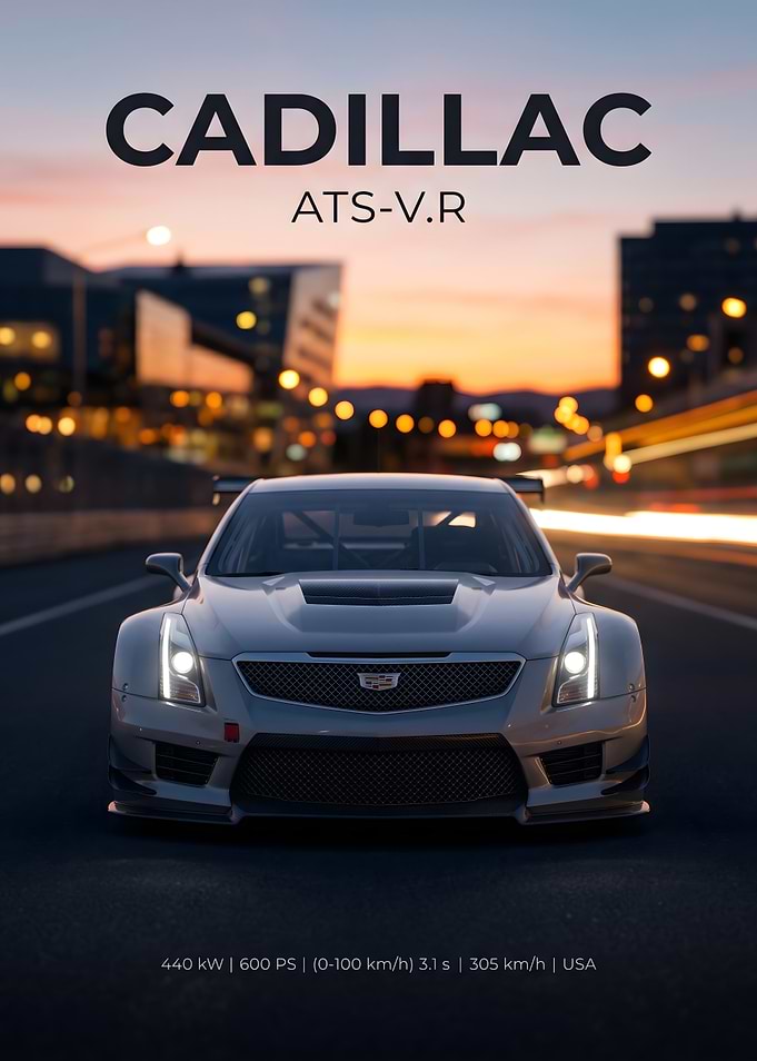 Cadillac ATS-V.R Racing Car Poster