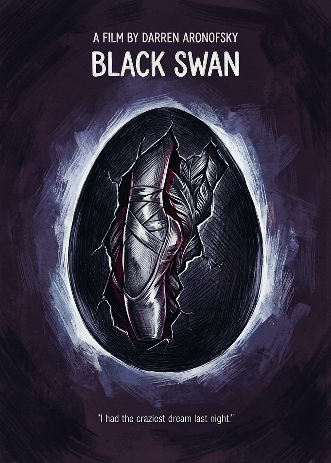 Black Swan Movie Psychological Drama Retro Art