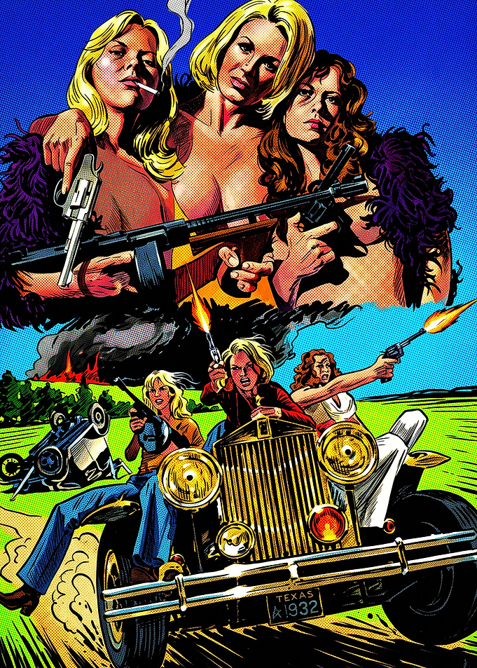 Vintage Comic Style Action Scene