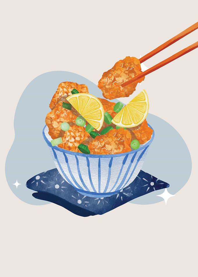 Japanese Tonkatsu Crispy Pork Cutlet Rice Bowl Food Art