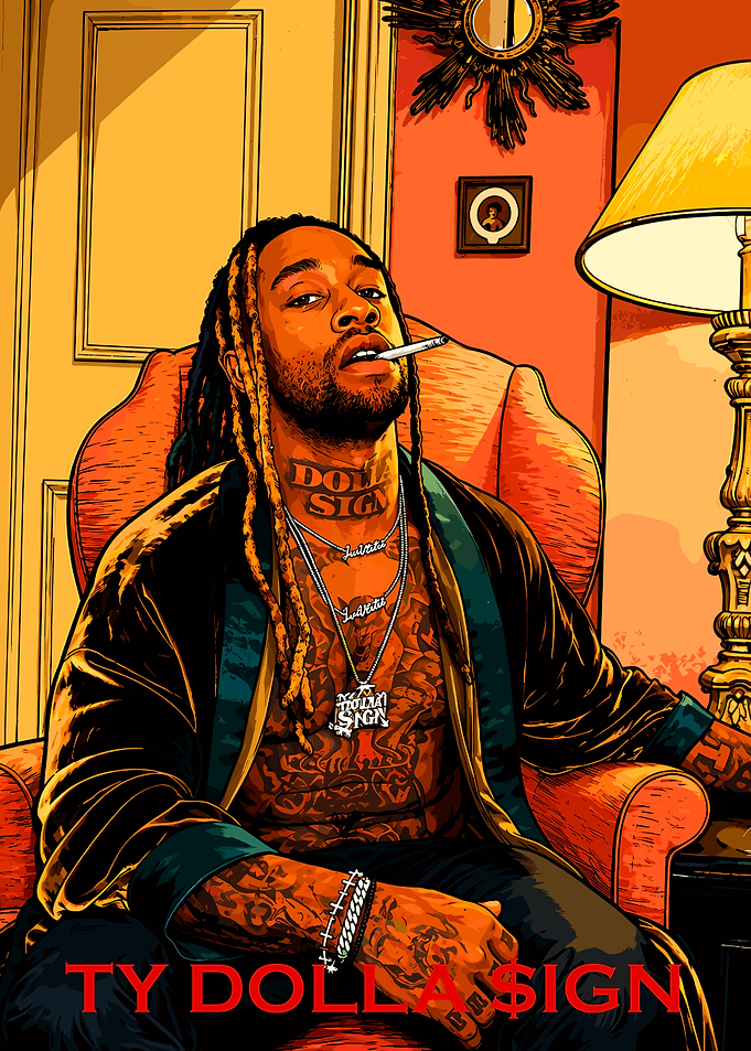 Ty Dolla Sign Portrait Illustration