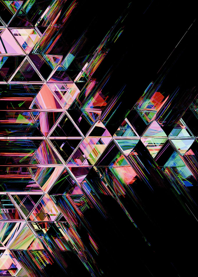 Abstract Geometric Prism Light Pattern