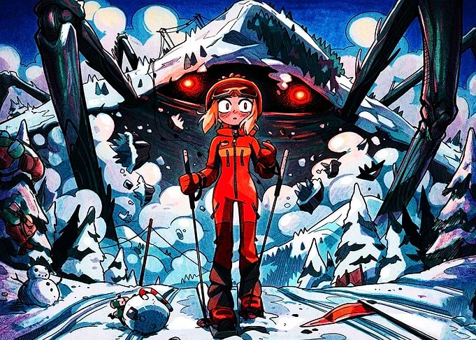 Ramona Flowers Facing Giant Spider