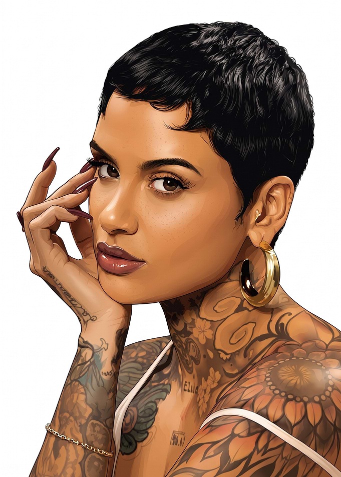 Kehlani Portrait Digital Illustration