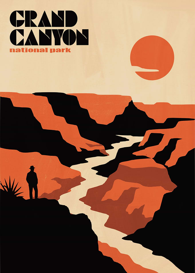 Grand Canyon National Park Vintage Poster