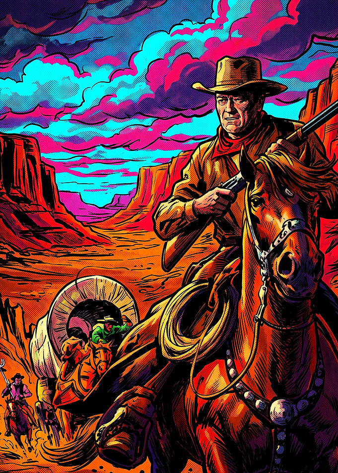 John Wayne Western Pop Art